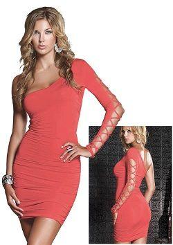 Sexi sukienka One Shoulder Dress Red